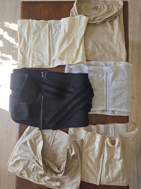 Discovery Set of 6 Plus-Size Waist Cinchers in Beige, Cream, White & Black.